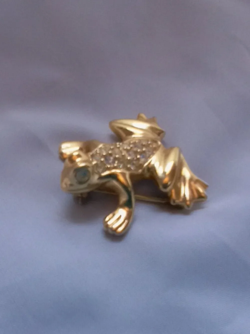Swarovski Frog Brooch